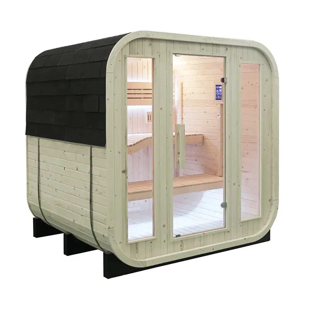Centuraheat 2-4 Person Outdoor Steam Square Sauna Garden sauna Cabin sauna